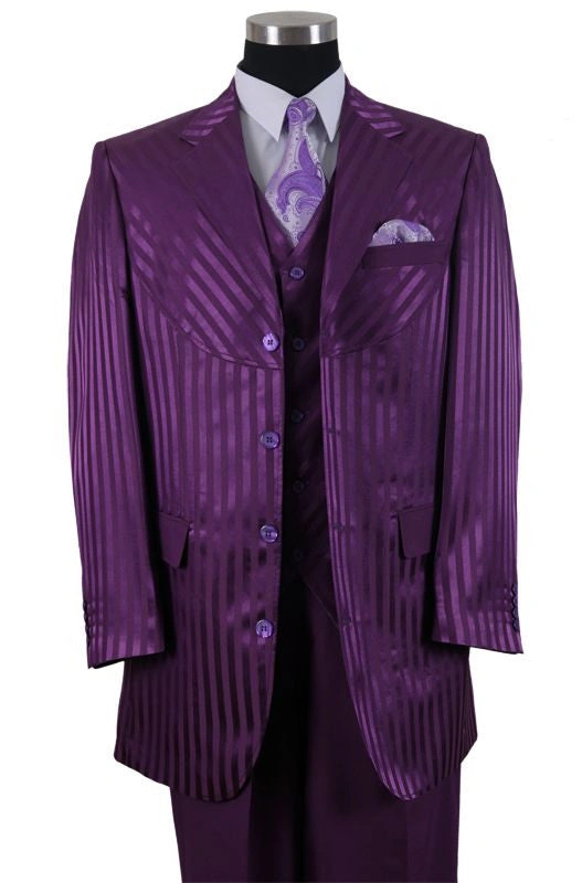 Traje Milano Moda Hombre 2915V: Púrpura Elegante, Estilo Italiano para Triunfar. ¡Absolutamente Imprescindible!