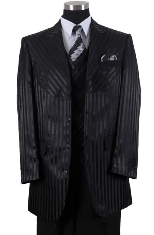 Traje Milano Moda Hombre 2915V – Elegancia Negra para el Acertijo del Estilo.